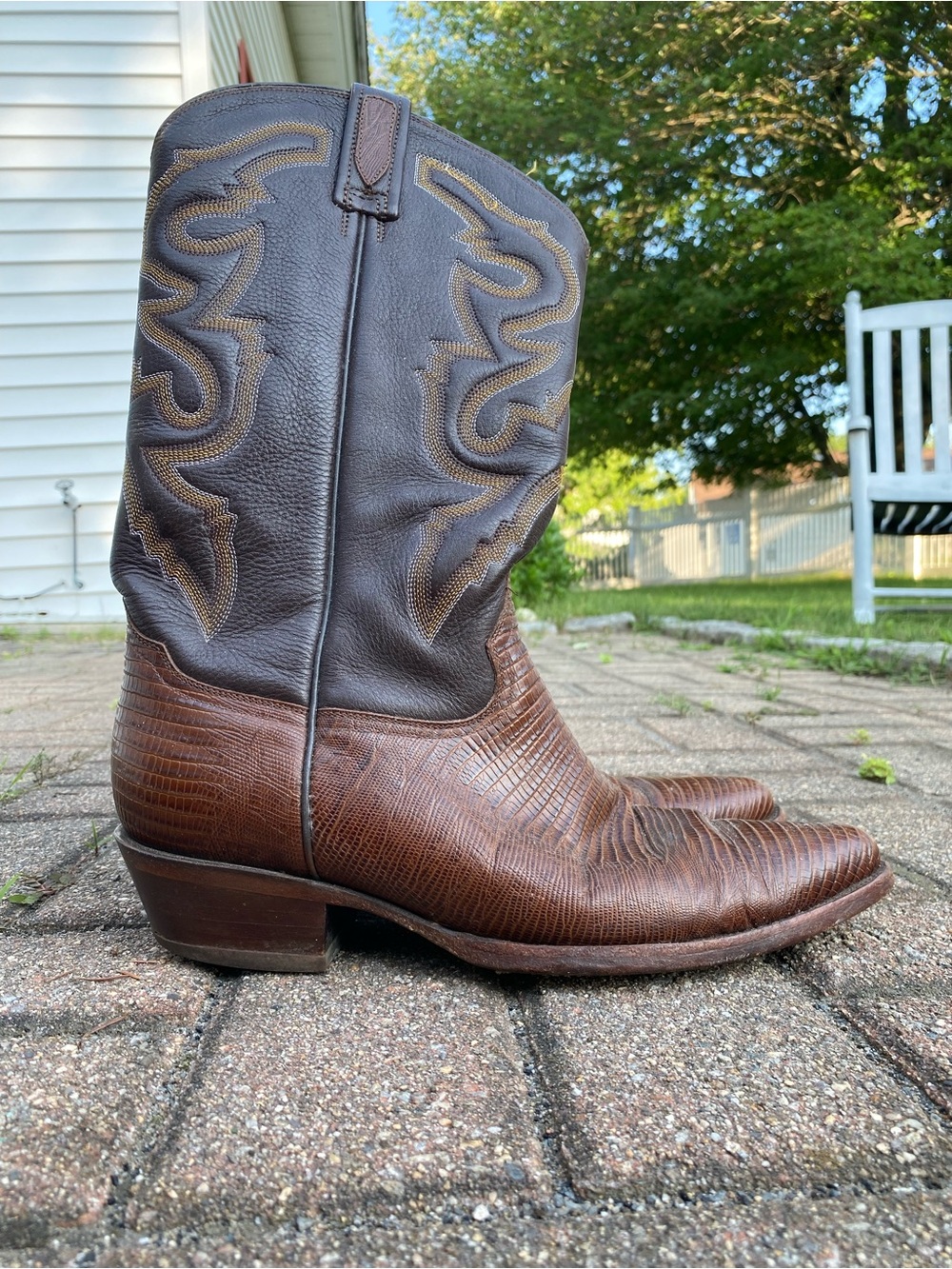 Light and dark brown RUDEL Leather men’s western boots
